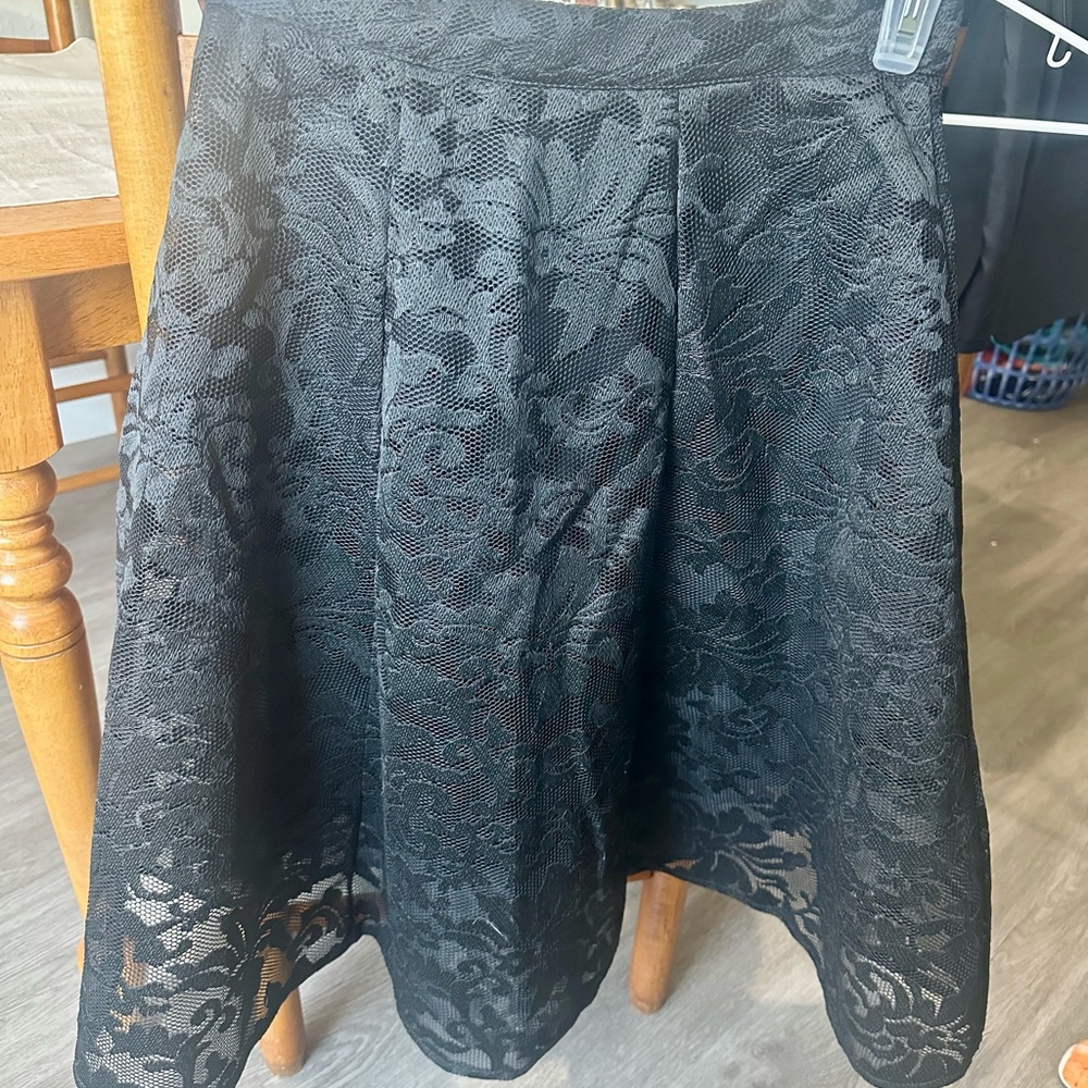 Elegant Black Lace Skirt